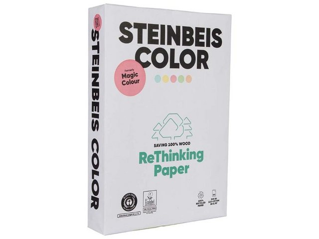 Bild von 500 Blatt Steinbeis Farbiges Recycling Kopierpapier "MagicColour" DIN A4 grün