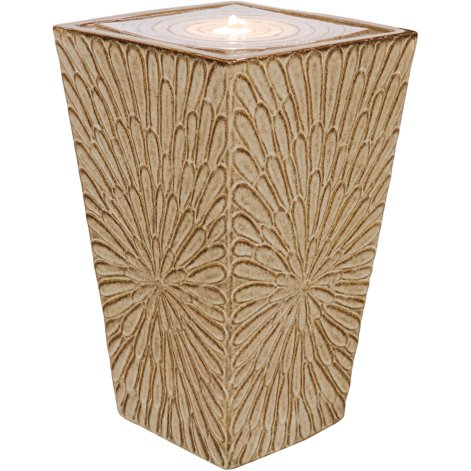 Bild von Granimex Keramik-Brunnen Embudo Inkl. Pumpe und LED-Beleuchtung