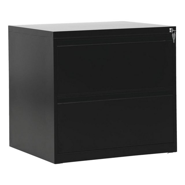 Bild von Gürkan Hängeregistraturschrank schwarz 2 Schubladen 76,0 x 62,0 x 70,0 cm