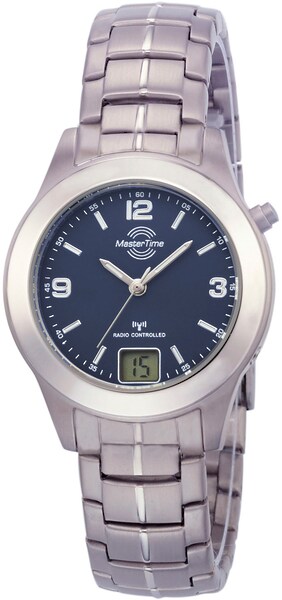Bild von MASTER TIME Funkuhr »Titan, MTLT-10352-31M«, Armbanduhr, Quarzuhr, Damenuhr, Datum, Leuchtzeiger
