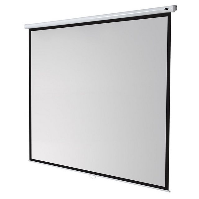 Bild von celexon Economy Rollo-Leinwand 155" | 280x280 cm 1:1 | manuell ausziehbare 4K, Full-HD Beamerleinwand für Projektionen im Heimkino & Büro | Wand- & Deckenmontage/zum Aufhängen