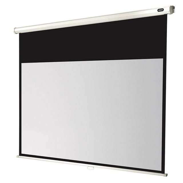 Bild von celexon Economy Rollo-Leinwand 70" | 160x90 cm 16:9 | manuell ausziehbare 4K, Full-HD Beamerleinwand für Projektionen im Heimkino & Büro | Wand- & Deckenmontage/zum Aufhängen