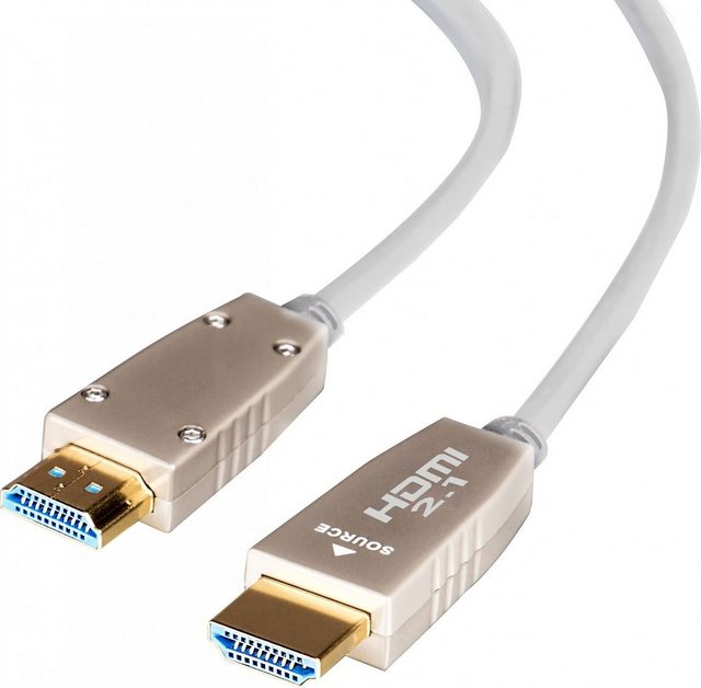 Bild von Celexon Aktives UHD Optical Fibre 8K HDMI 2.1 Kabel 10m HDMI-Kabel, (1000 cm), Ultra High Speed HDMI mit Ethernet 48 Gbps, weiß