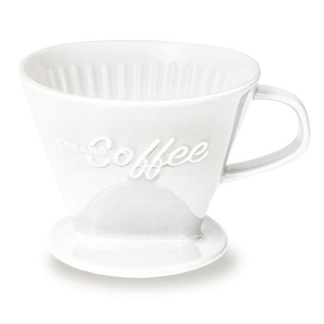 Bild von Creano Porzellan Kaffeefilter XXL (Weiß) für Filtertüten Gr. 4 und 6, ca. 800gr Gewicht für extrem sicheren Stand, Achtung schwer, in 6 Farben erhältlich