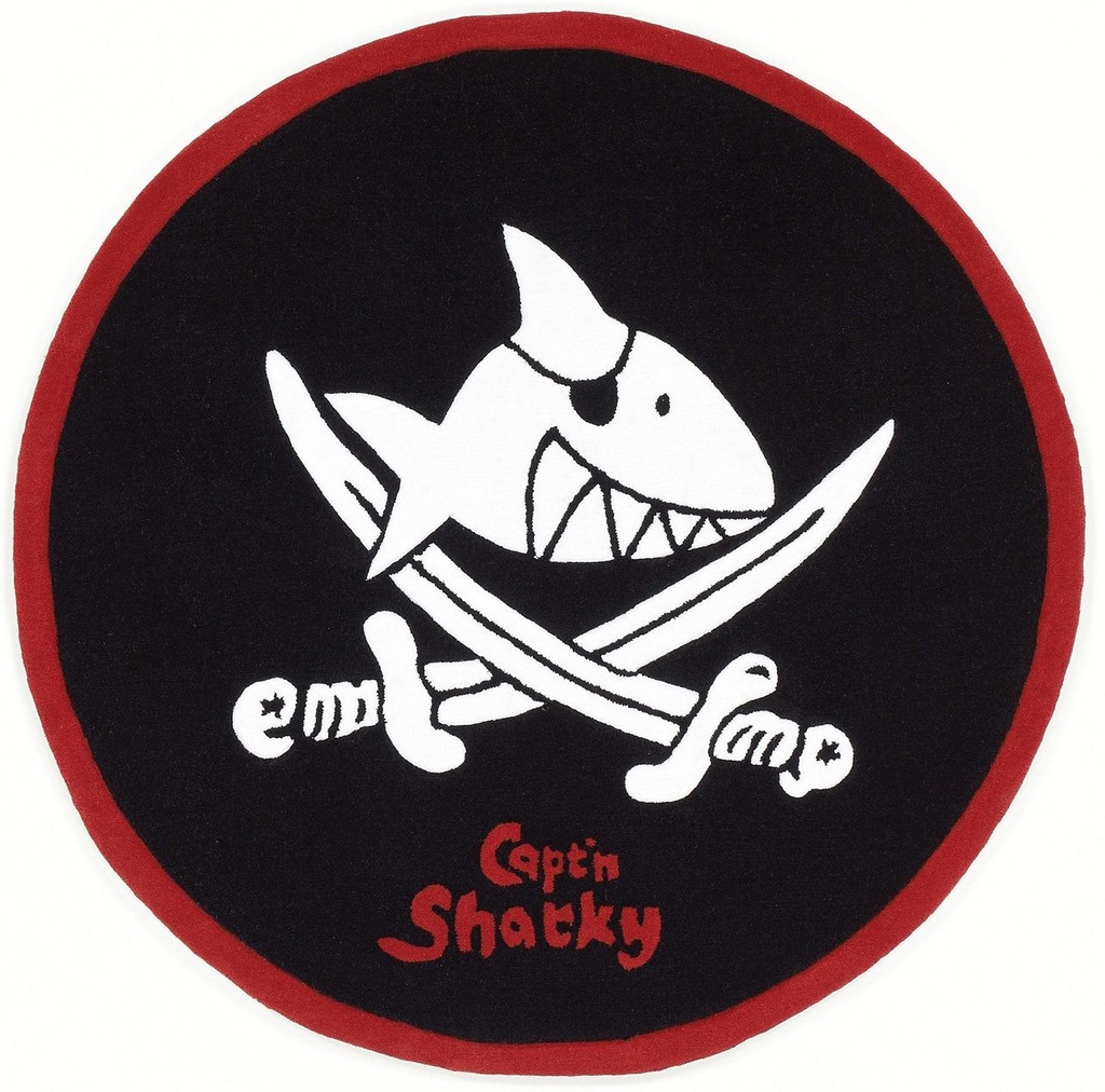 Bild von Capt`n Sharky Kinderteppich "SH-2360-01", rund, 10 mm Höhe, handgearbeiteter Konturenschnitt, Kinderzimmer