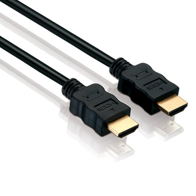 Bild von 0.50m HDSupply HDMI Anschlusskabel High-Speed HDMI-Stecker auf HDMI-Stecker Schwarz doppelt geschirmt / vergoldet