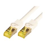 Bild von 7.50m Mcab Cat. 7 Rohkabel Patchkabel S/FTP RJ45 Stecker auf RJ45 Stecker Weiß 10GbE / LSZH / vergoldete Kontakte