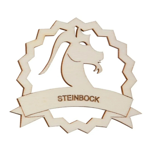 Bild von HOFMEISTER® Fensterbild aus Holz (Sternzeichen Steinbock-Capricornus, gezackt gerahmt)