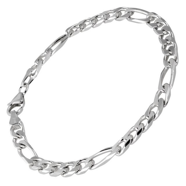 Bild von trendor 41444 Silber Herren Armband Figaro Breite 5,3 mm