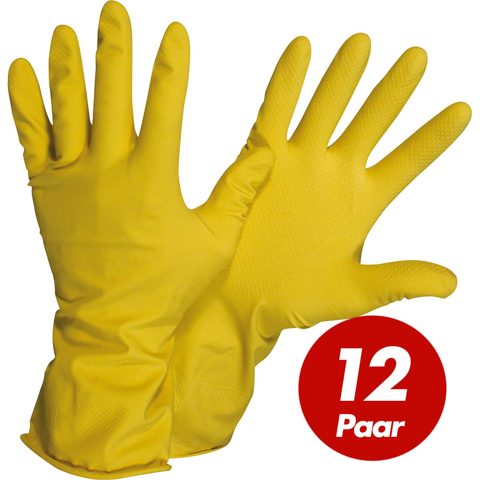 Bild von NITRAS 3220 Haushaltshandschuhe Größe 10 - Latex Handschuhe CAT 1 - VPE 12 Paar Größe:10