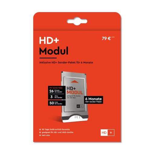 Bild von HD PLUS CI+ Modul für 6 Monate (inkl. HD+ Karte, geeignet für HD und UHD, nur für Satellitenempfang)