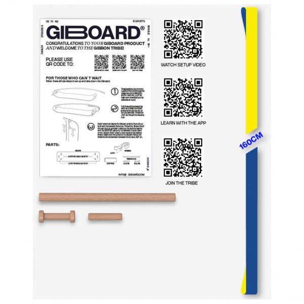 Bild von Gibbon Slacklines - Giboard Line - Slackline Gr 160 x 2,5 cm flow