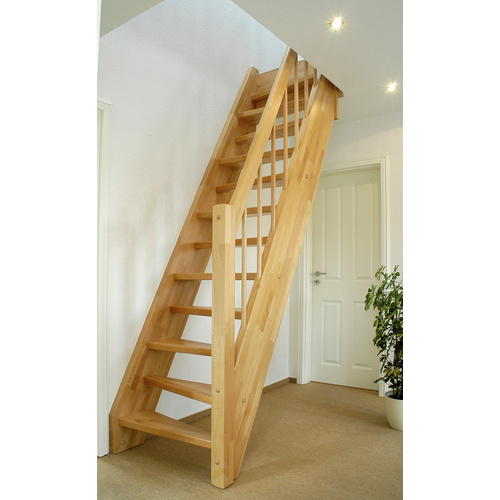 Bild von Luxholm Raumspartreppe »Foxtrott«, 13 Stufen, max. Geschosshöhe 295 cm - braun