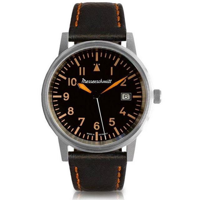Bild von Messerschmitt ME-385OBL Unisex-Fliegeruhr Schwarz/Orange