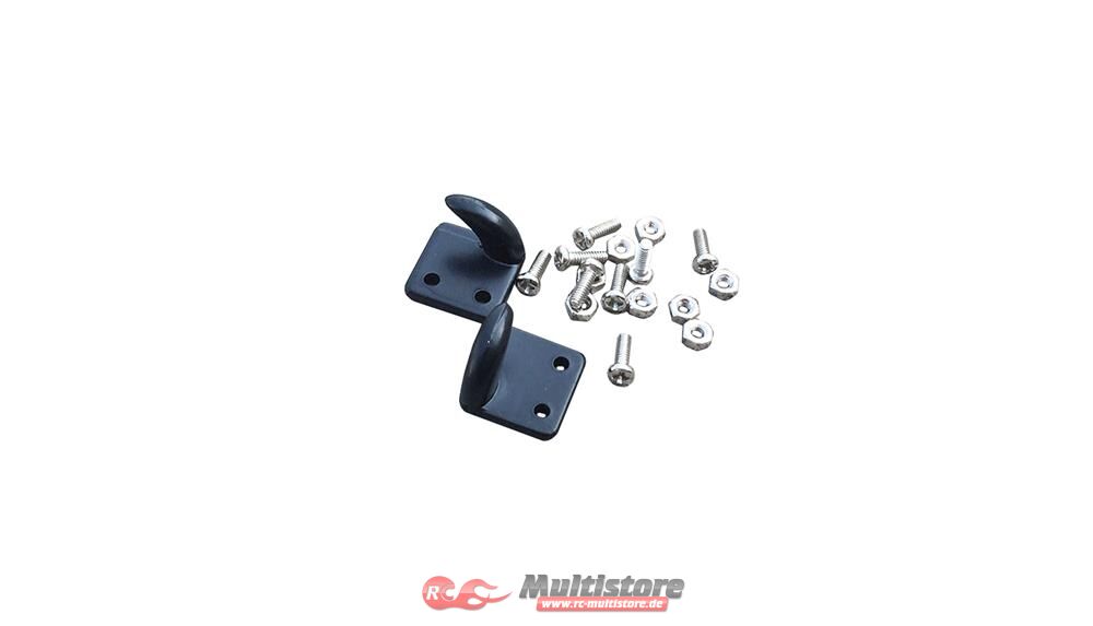Bild von AMEWI Anschraubhaken schwarz 2 Stck Bolt-On Hooks black 2 Pcs / 010-80130