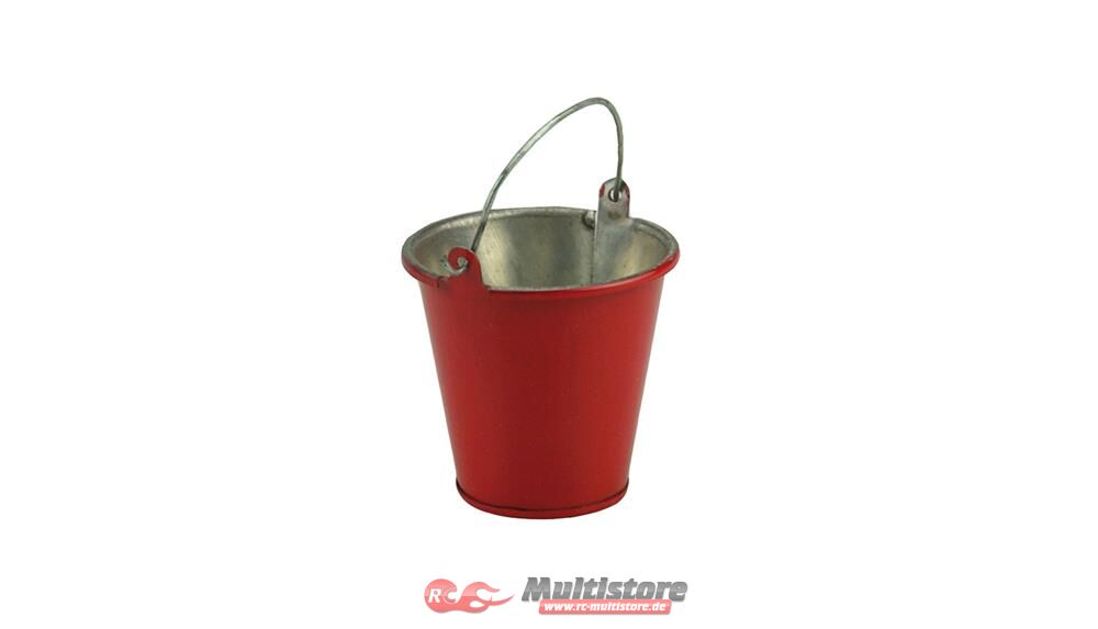 Bild von AMEWI Eimer aus Metall, rot groß Large metal Bucket red / 010-0354R