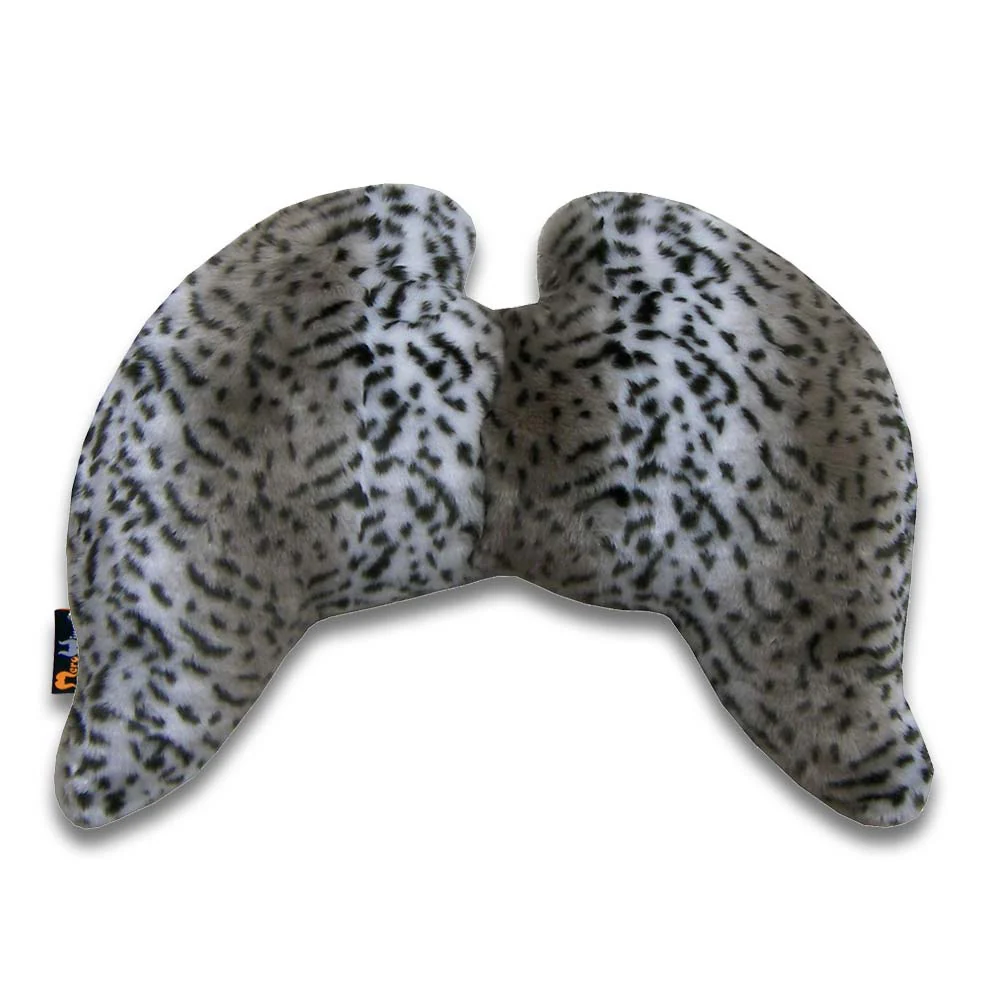 Bild von Joy Wings Pillow Snow Leopard - Faux Fur, Black, White & Cream