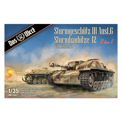 Bild von Das Werk Sturmgeschütz III Ausf.G / Sturmhaubitze 42 with Zimmerit 2in1 1/35