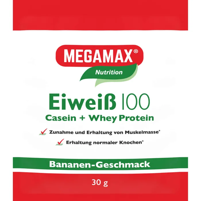 Bild von Eiweiß Megamax 100 Banane 30 G Pulver - Nahrungsergänzungsmittel für Sportler