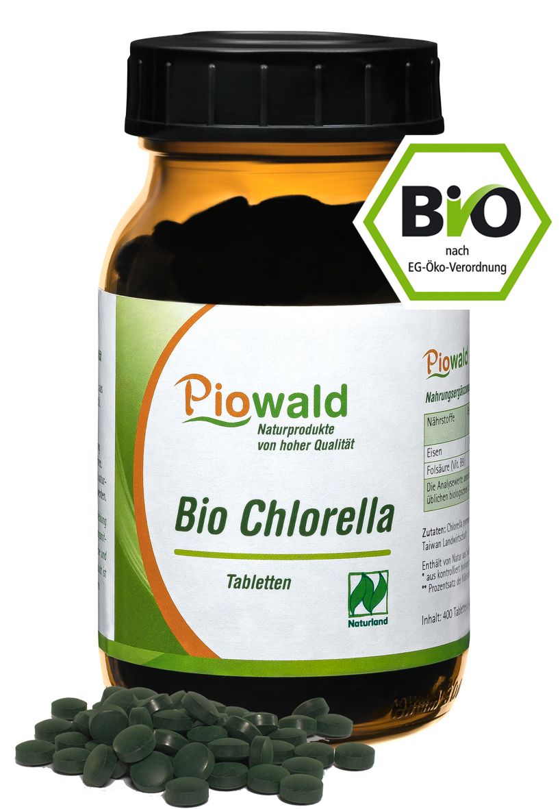 Bild von Piowald BIO Chlorella Tabletten - Naturland