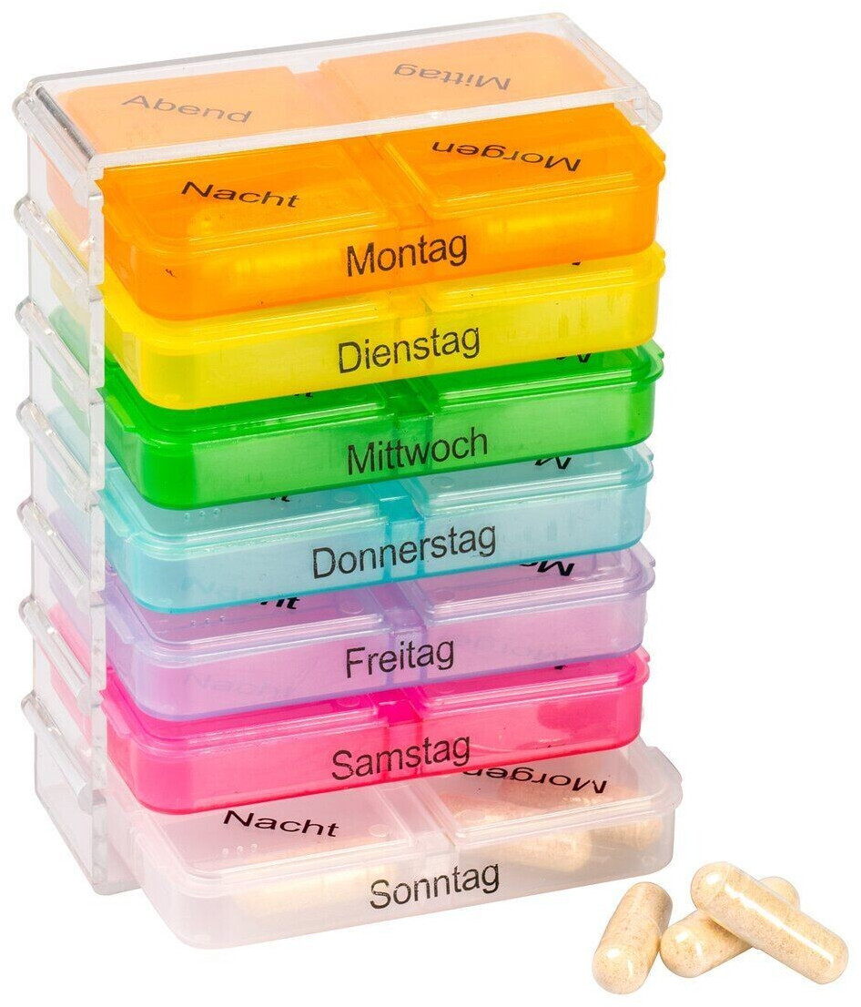 Bild von Wundmed Rainbow Tablettenbox 7 Tage 4 Fächer