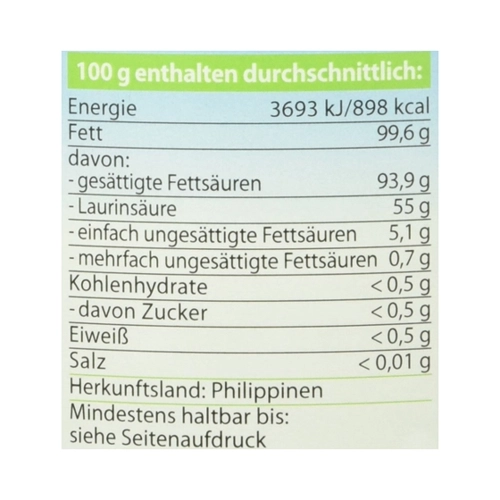 Bild von Bio-Kokosöl (1000ml)