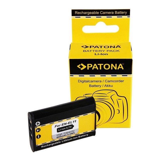 Bild von Patona Akku für Nikon EN-EL11 Kamera-Akku Ersatzakku Kameraakku 600 mAh (7,4 V, 1 St), Coolpix S550 S560 S-560 S-550 ENEL11 Ricoh R50 DB-80 DB80