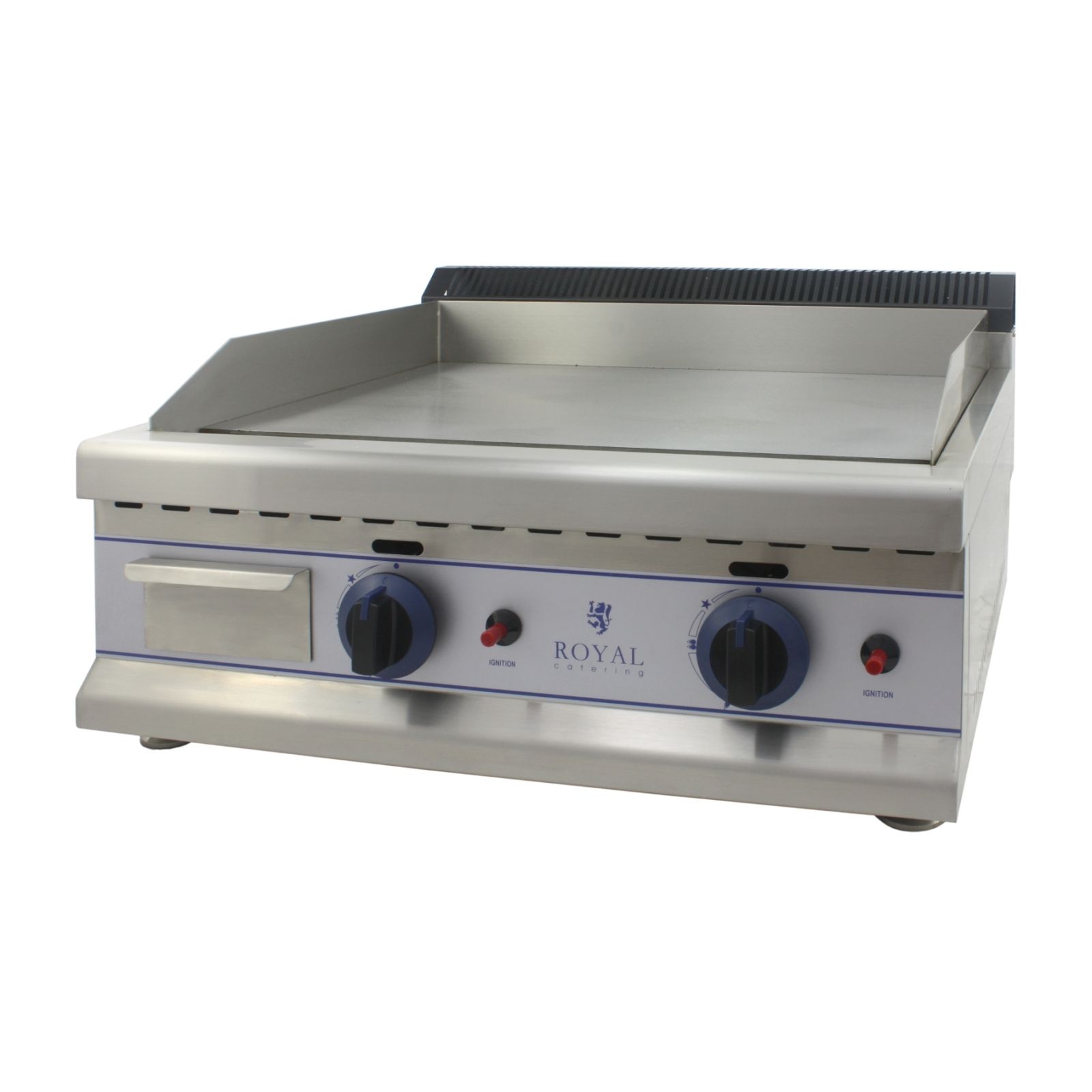 Bild von Royal Catering Gasgrill Doppel Gasbräter 65 cm Griddleplatte 2 x 3000 W Grillplatte Gas glatt
