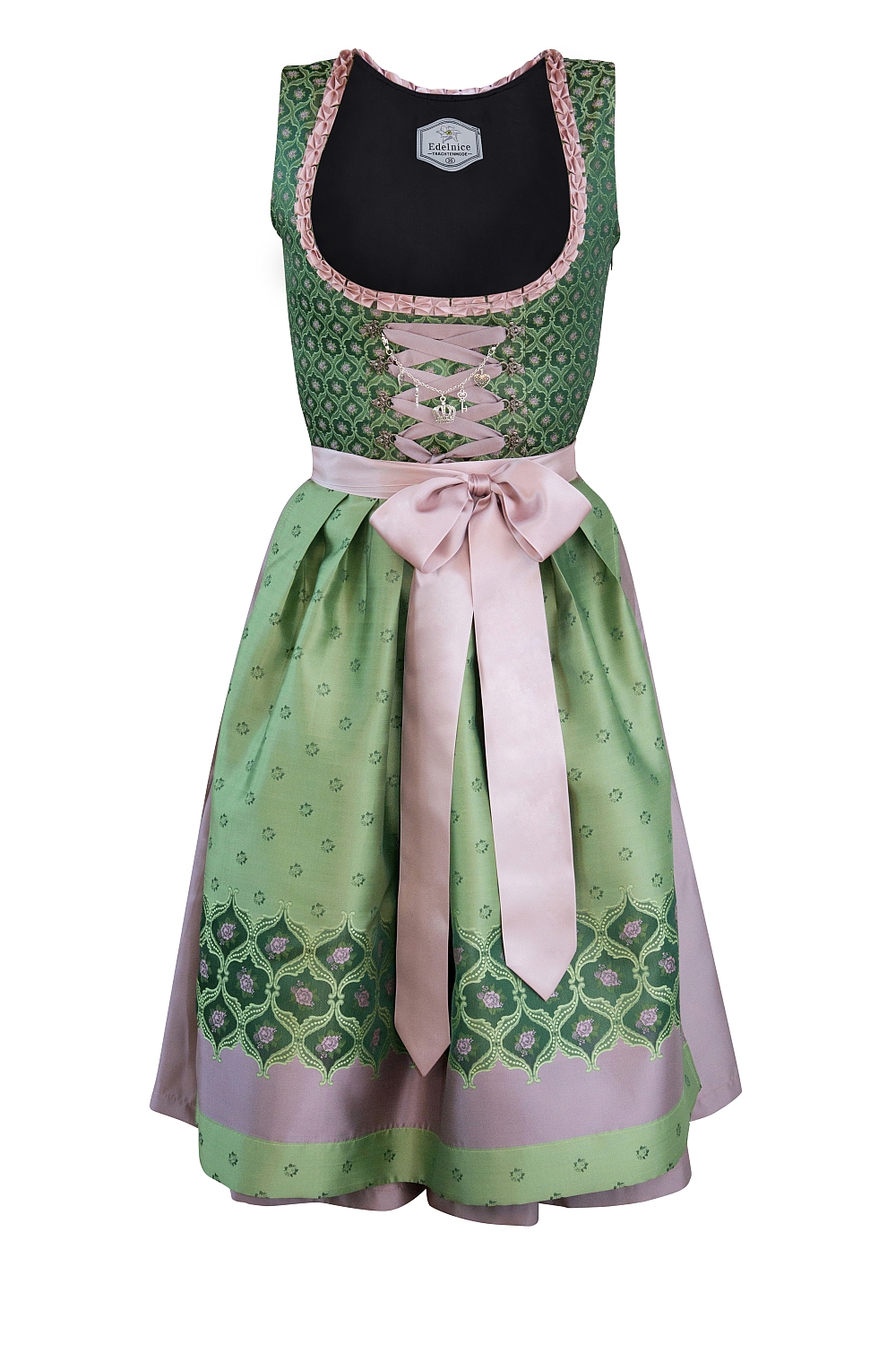 Bild von Made in Germany Dirndl frühlingsgrün rosé