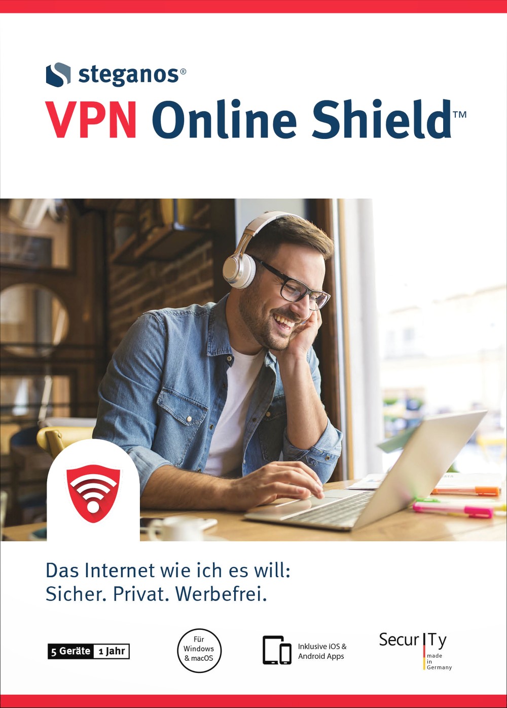 Bild von Steganos VPN Online Shield 2025 5 Geräte / 1 Jahr