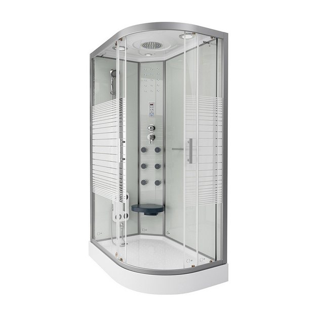 Bild von HOME DELUXE Komplettdusche »White Pearl«, BxHxT: 120 x 220 x 80 cm, Rechtseinstieg - weiss