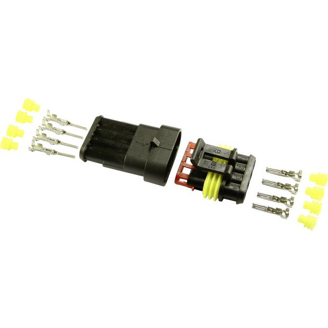 Bild von BAAS parts BAAS Superseal Set AMP-Superseal 1.5mm Series Polzahl Gesamt 4 Rasterm Installationskabel