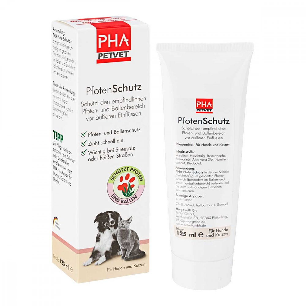 Bild von PHA Hund, Pfoten- und Ballenschutz vor äußeren Einflüssen, Salbe, PfotenSchutz, 125 ml