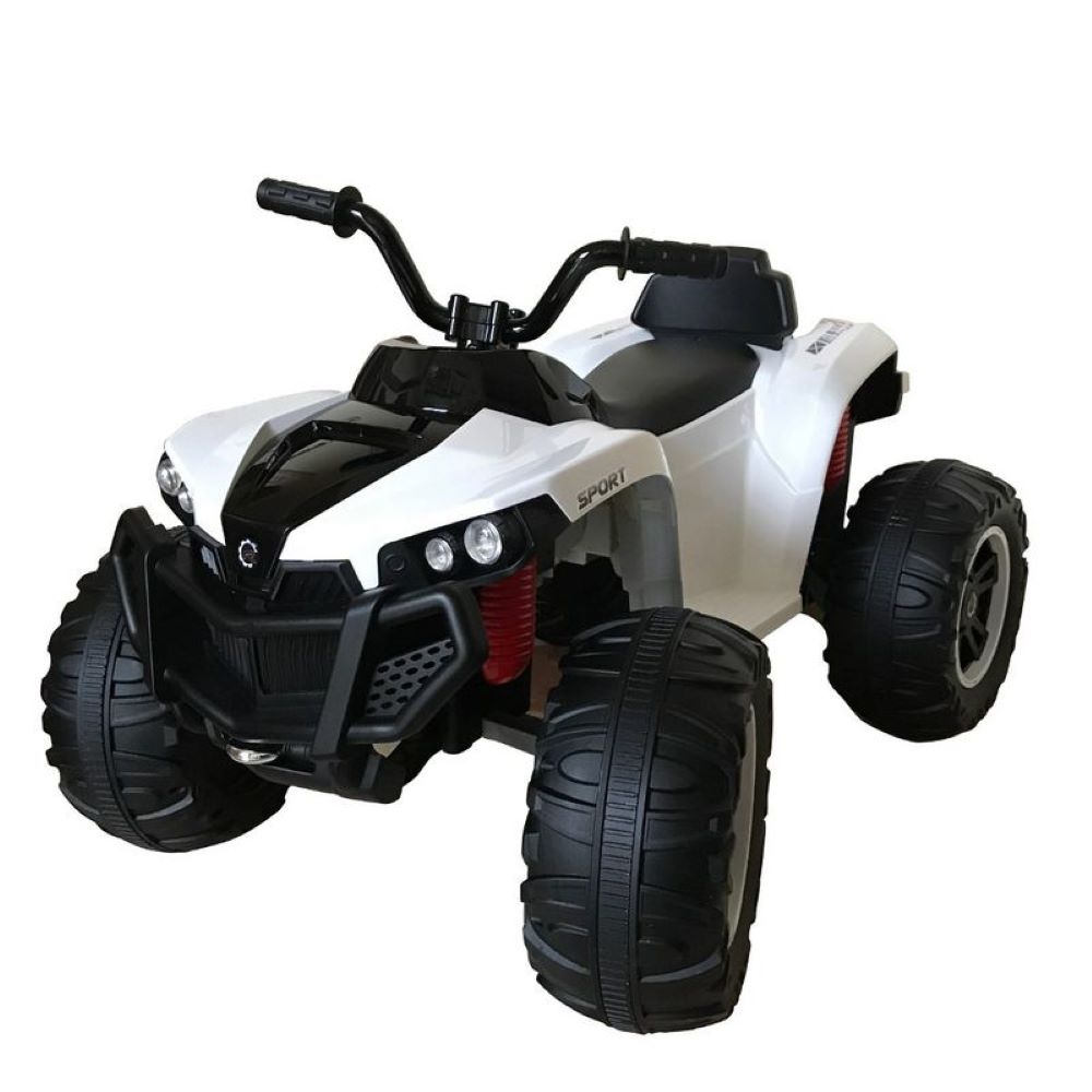 Bild von ES-Toys Elektro-Kinderquad Elektro Kinderquad S888 Musik, Belastbarkeit 30 kg, weiss, Musikfunktion, 2x 25W Motoren, 12V 7Ah Akku