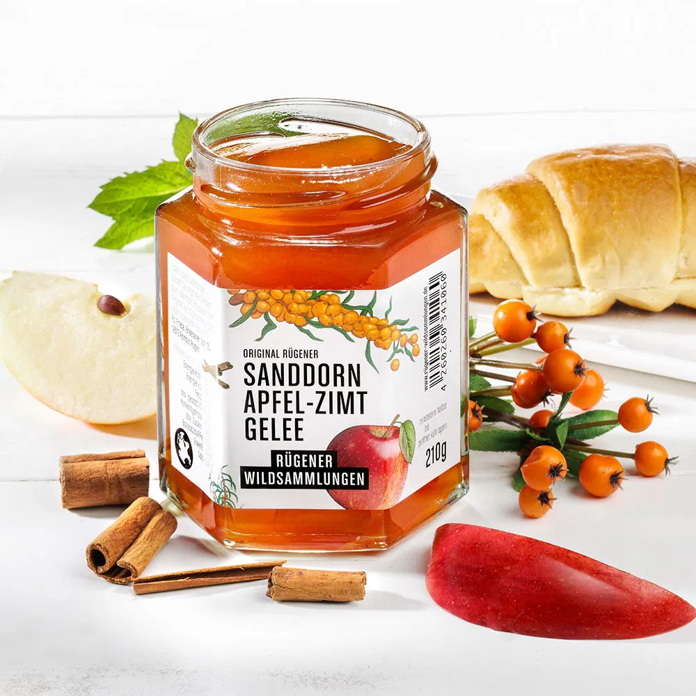 Bild von Original Rügener Sanddorn-Apfel-Zimt-Gelee, vegan