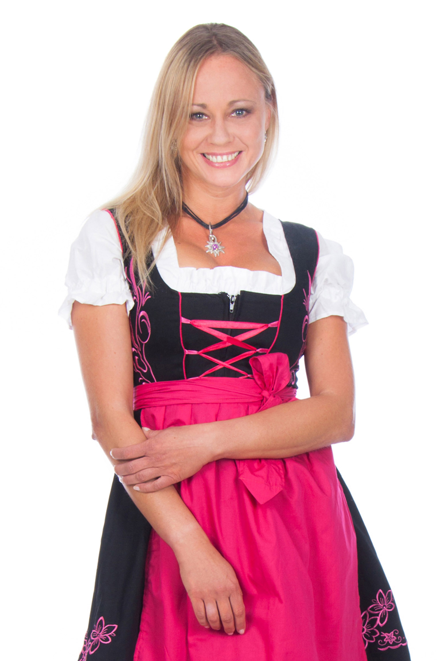 Bild von Mini Dirndl schwarz pink