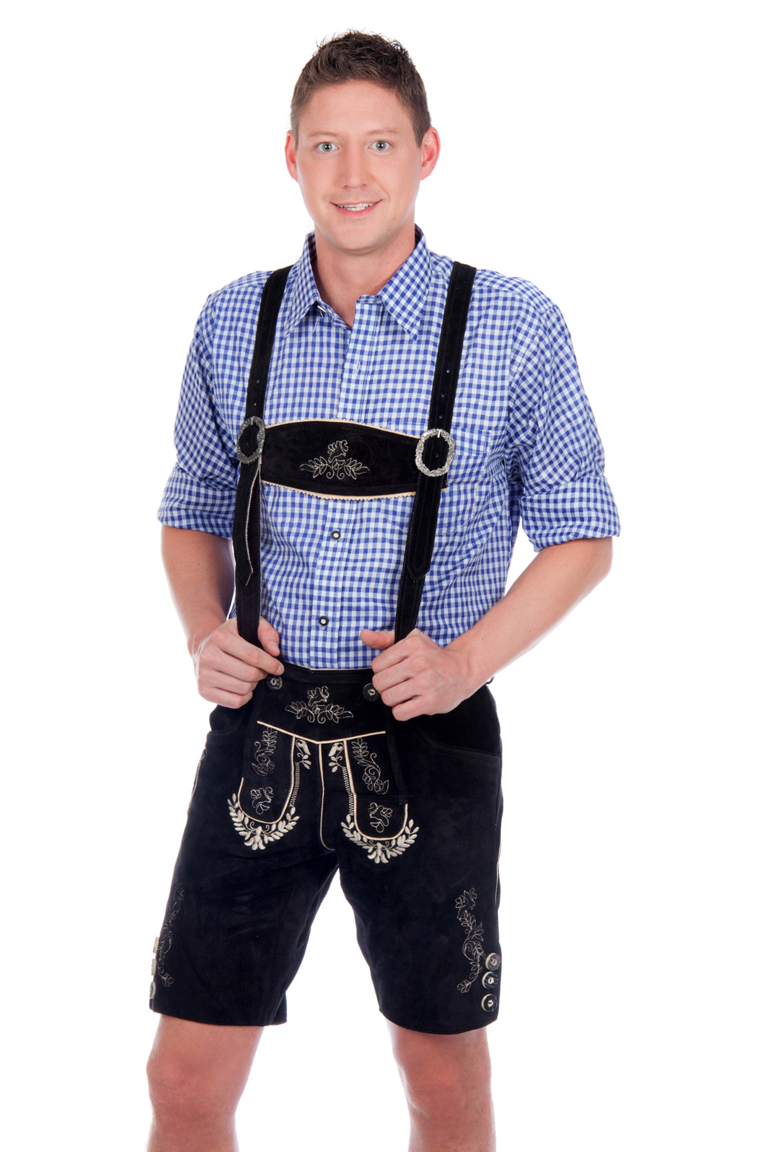 Bild von Kurze Trachtenlederhose schwarz 2