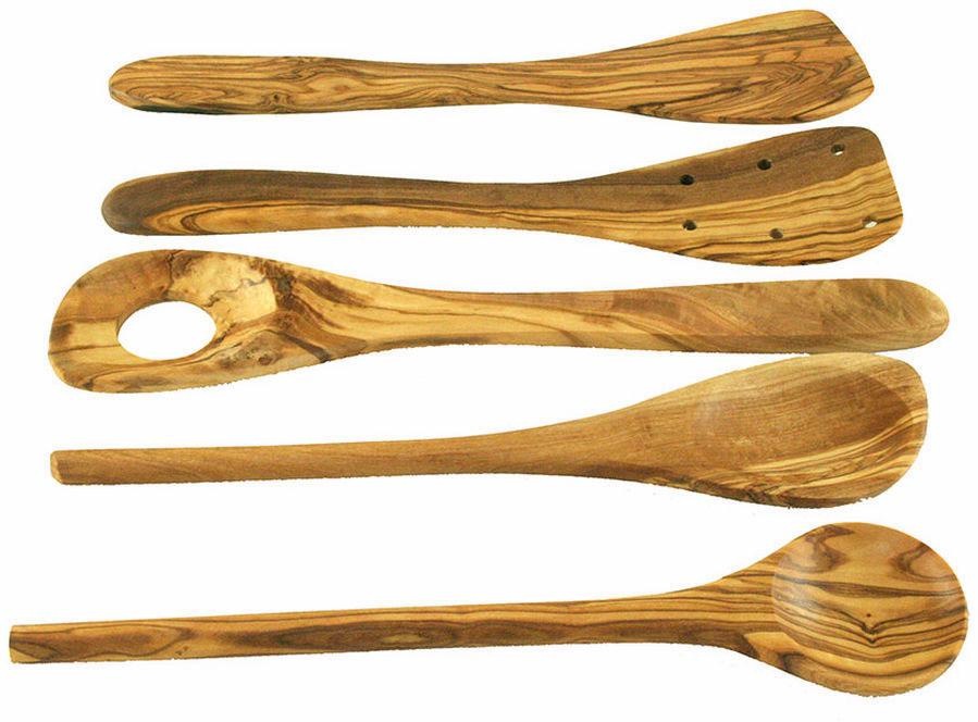 Bild von Olivenholz-erleben Kochbesteck-Set, (Set, 5 tlg.)