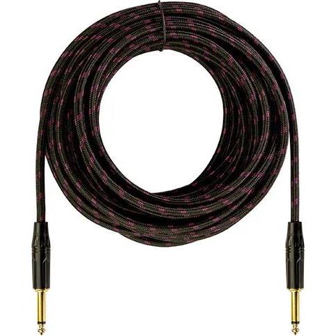 Bild von 10.00m Monkey Banana Instrumentenkabel 6,3mm Klinke Stecker auf Klinke Stecker Schwarz Solid