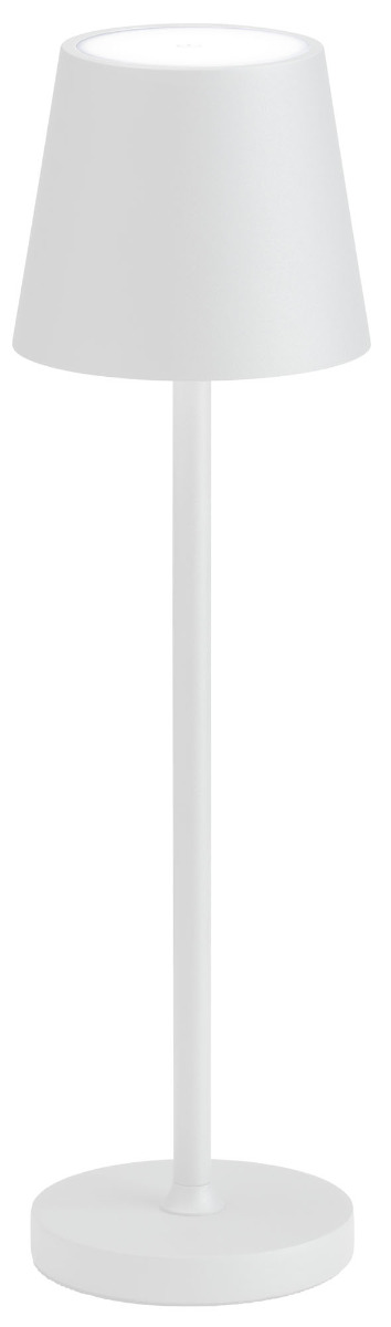 Bild von LCD LED Tischleuchte LED Akku Tischleuchte aus Aluminium in Weiß, keine Angabe, Leuchtmittel enthalten: Ja, fest verbaut, LED, warmweiss, Tischleuchte