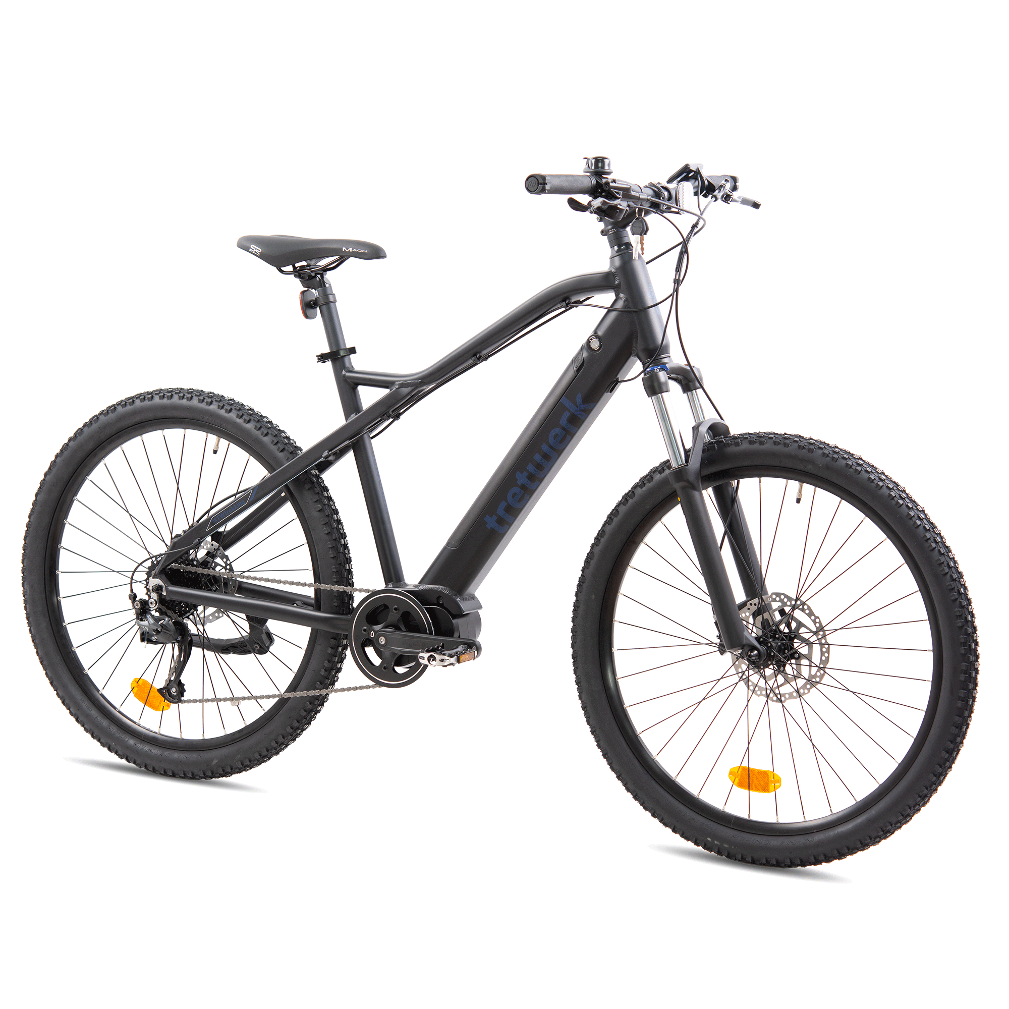 Bild von Tretwerk E-Bike »Commander«, 9 Gang, Shimano, Altus M2000, Mittelmotor 250 W, Pedelec, Elektrofahrrad für Damen u. Herren, MTB