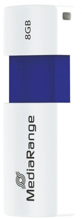 Bild von MediaRange USB 2.0 Speicherstick 8GB - Color Edition, Mini USB Flash-Laufwerk mit Schiebemechanismus, externe Speichererweiterung mit Lesegeschwindigkeit von bis zu 10 MB/s, Farbe Blau