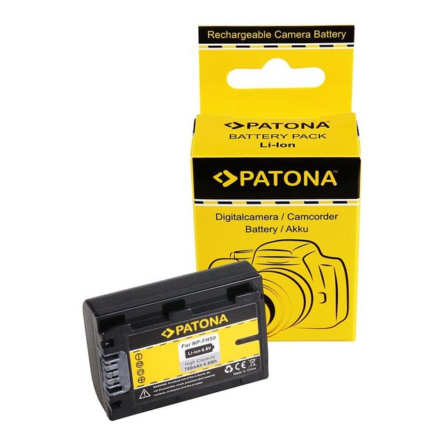 Bild von Patona Akku für Sony NP-FH50 Kamera-Akku Ersatzakku Kameraakku 700 mAh (6,8 V, 1 St), NP-FH60 NP-FH70 NP-FH100 Alpha A290 A390 HXR-MC1P HDR-SR37E
