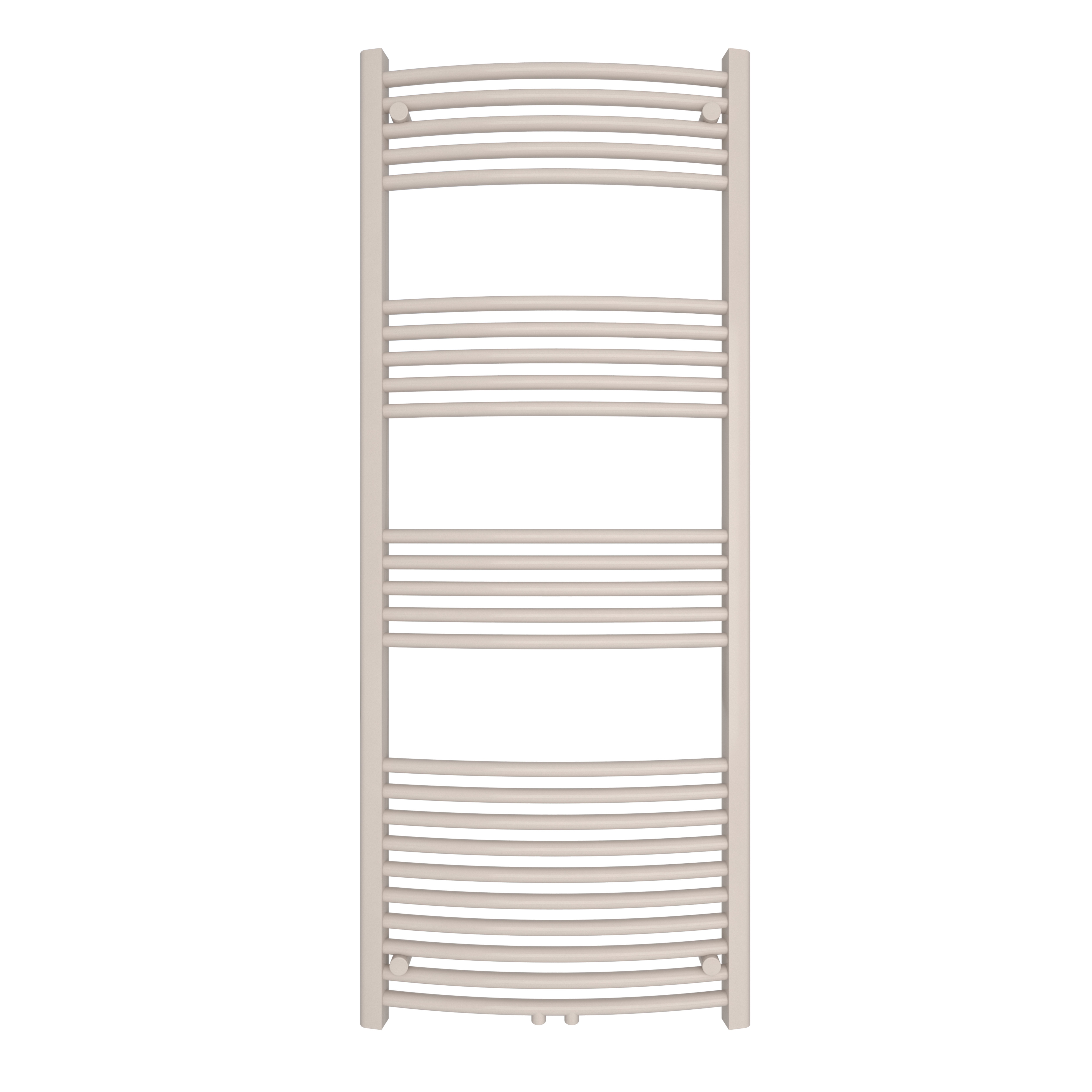 Bild von MERT Badheizkörper Standard gebogen 600 x 1600 mm mit Mittelanschluss, weiss