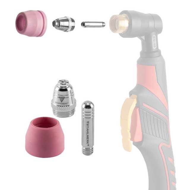 Bild von STAHLWERK Werkzeugset Verschleißteile Set Plasmaschneider AG-60 SG-55, (Packung), Speziell geeignet für alle Plasma-Brenner AG-60 und SG-55