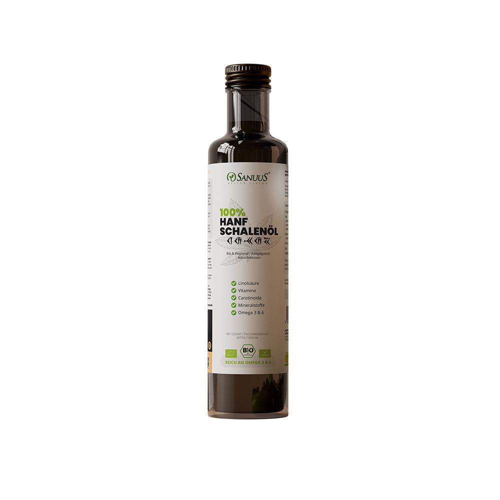Bild von SANUUS®  Bio Hanföl aus Hanfschalen 100% kaltgepresst 500ml