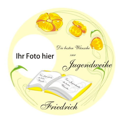 Bild von Tortenaufleger zur Jugendweihe – Persönlich und Einzigartig