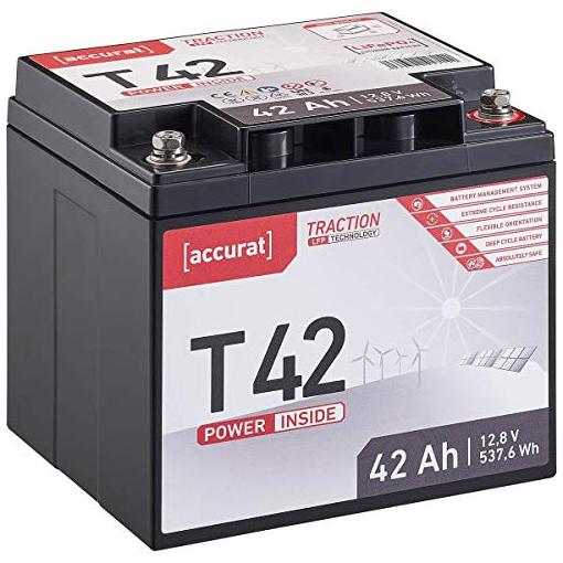 Bild von Accurat Traction T42 LFP 12V LiFePO4 Lithium Versorgungsbatterie 42 Ah (USt-befreit nach §12 Abs.3 Nr. 1 S.1 UStG)