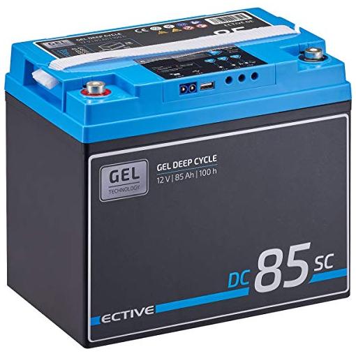 Bild von ECTIVE DC 85SC GEL Deep Cycle mit PWM-Ladegerät und LCD-Anzeige 85Ah Versorgungsbatterie