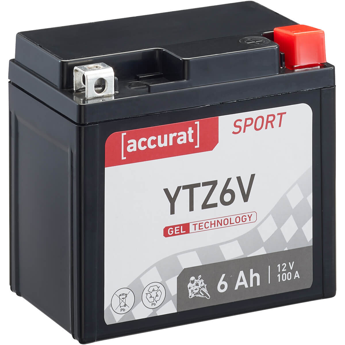 Bild von Accurat Sport GEL YTZ6V Motorradbatterie 6Ah 12V YTZ6S